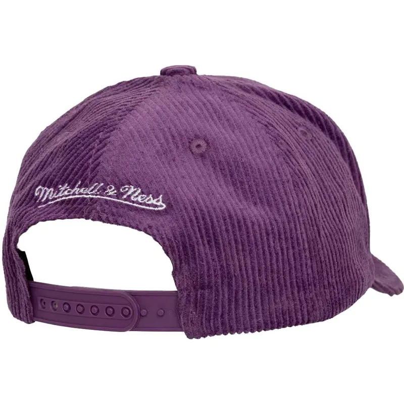 violette-gebogene-snapback-kappe-arch-stamp-pro-der-los-angeles-lakers-nba-von-mitchell-ness
