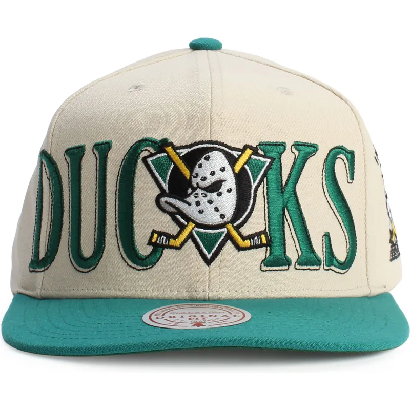 cepice-rovna-zelena-snapback-across-the-board-anaheim-ducks-nhl-mitchell-ness