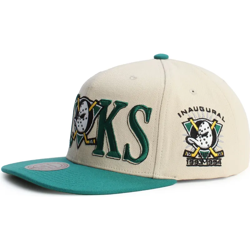 cepice-rovna-zelena-snapback-across-the-board-anaheim-ducks-nhl-mitchell-ness