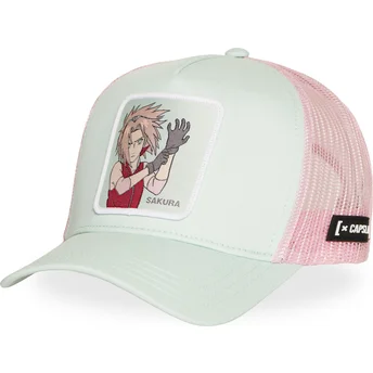 Čepice zaoblená zelená snapback rosa NS6 SAKB Sakura Haruno Naruto Capslab