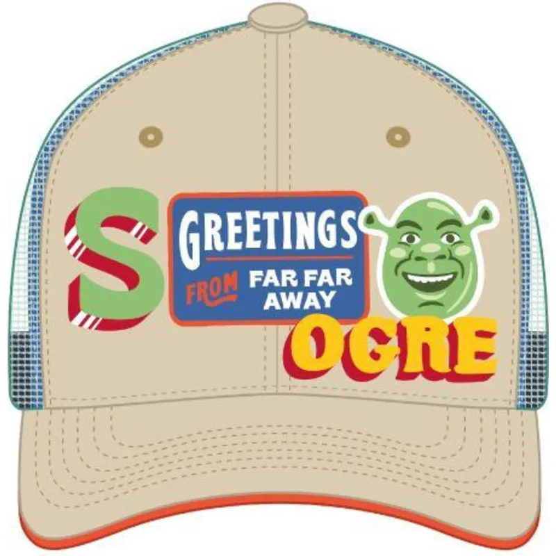 trucker-cap-beige-und-grun-shrek-shr1-cpspatcb-von-capslab
