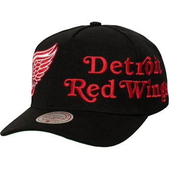 Čepice zaoblená černá snapback Busted Pro Detroit Red Wings NHL Mitchell & Ness
