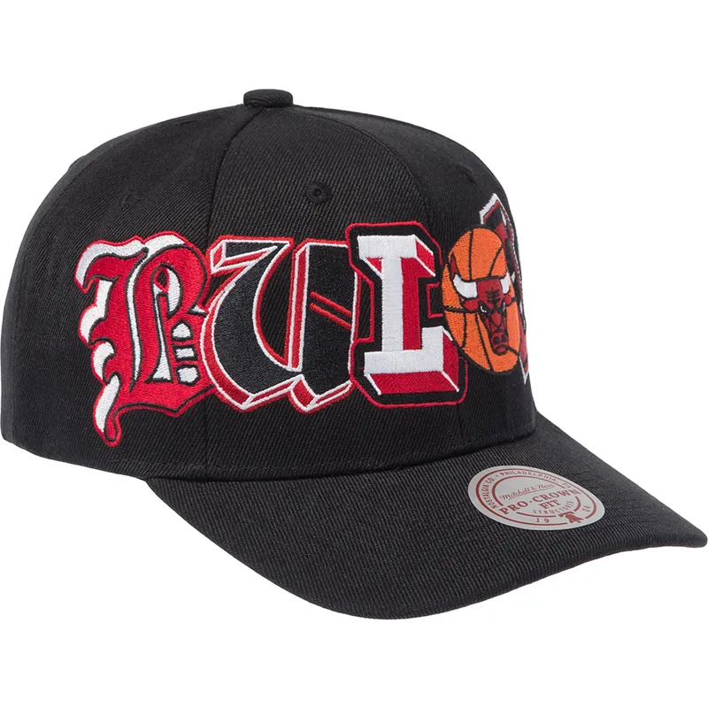 svart-bojd-keps-snapback-hyper-type-pro-fran-chicago-bulls-nba-av-mitchell-ness