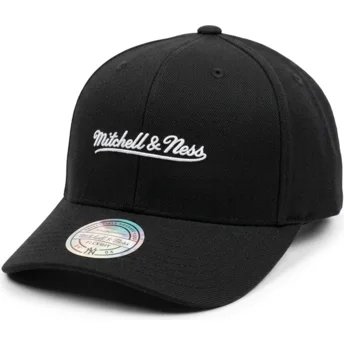 Schwarze gebogene Snapback-Kappe Branded von Mitchell & Ness