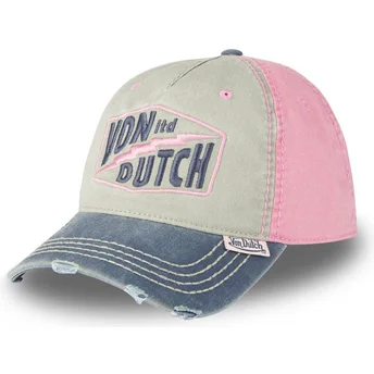 Grå och rosa böjd justerbar keps RETRO11 från Von Dutch