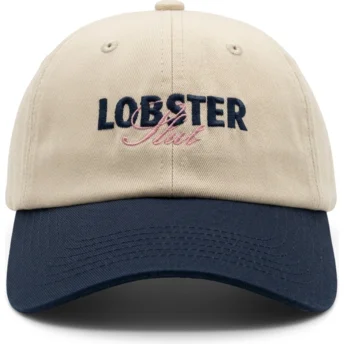 Čepice zaoblená béžová/navy nastavitelný pásek Lobster Slut Pica Pica