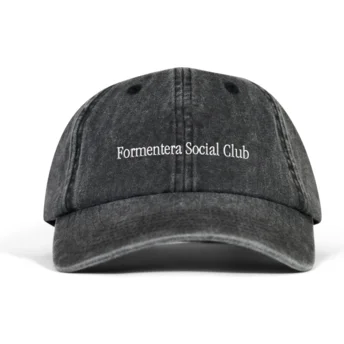 Gorra curva negra ajustable Washed Formentera Social Club 2 de Pica Pica