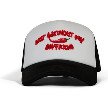 Gorra trucker blanca y negra Spicy Hot Boyfriend de Pica Pica
