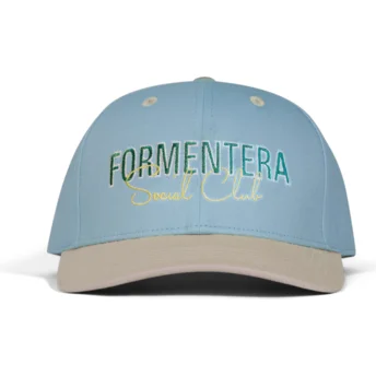 Blå och beige böjd keps snapback Formentera Social Club från Pica Pica