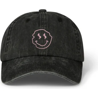 Svart böjd justerbar keps Smiley Washed från Pica Pica