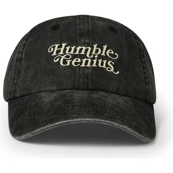 Čepice zaoblená černá nastavitelný Humble Genius Washed Pica Pica