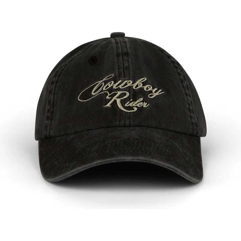 cepice-zaoblena-cerna-nastavitelny-cowboy-rider-washed-pica-pica