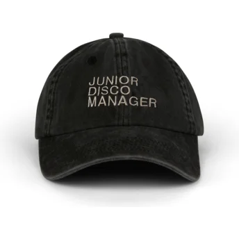 Gorra curva negra ajustable Junior Disco Manager Washed de Pica Pica