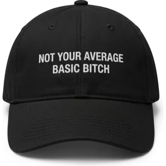 Čepice zaoblená černá nastavitelný pásek Not Your Average Basic Bitch Pica Pica