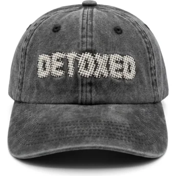 Čepice zaoblená černá nastavitelný Detoxed Washed Pica Pica