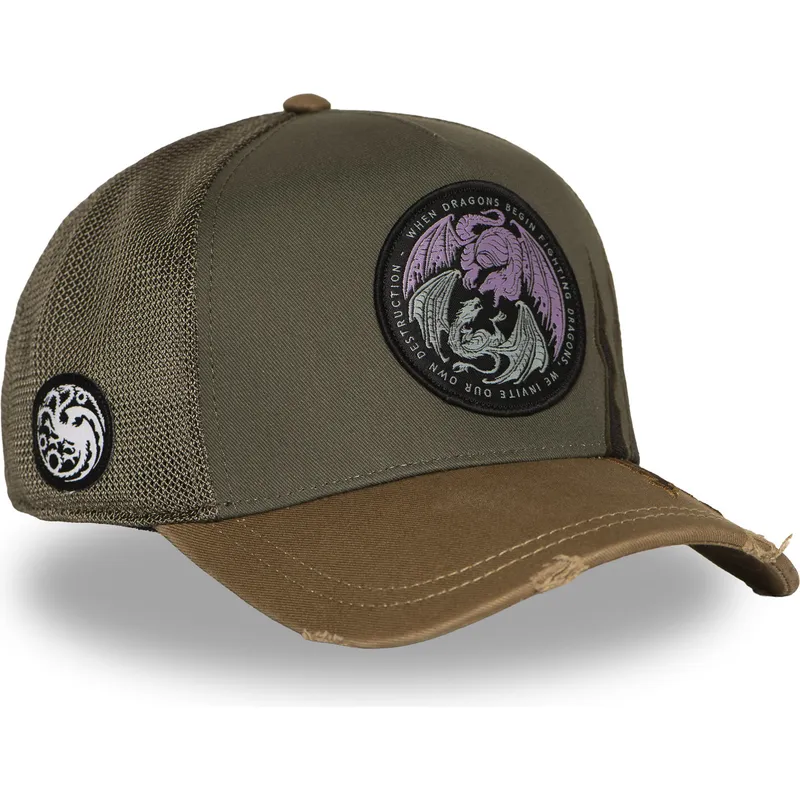 cepice-zaoblena-zadne-zvire-zelena-snapback-casa-targaryen-hod2-drab-juego-targaryen-game-of-thrones-capslab