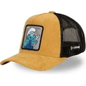 gorra-trucker-marron-y-negra-pitufo-manitas-smu-handy-los-pitufos-de-capslab