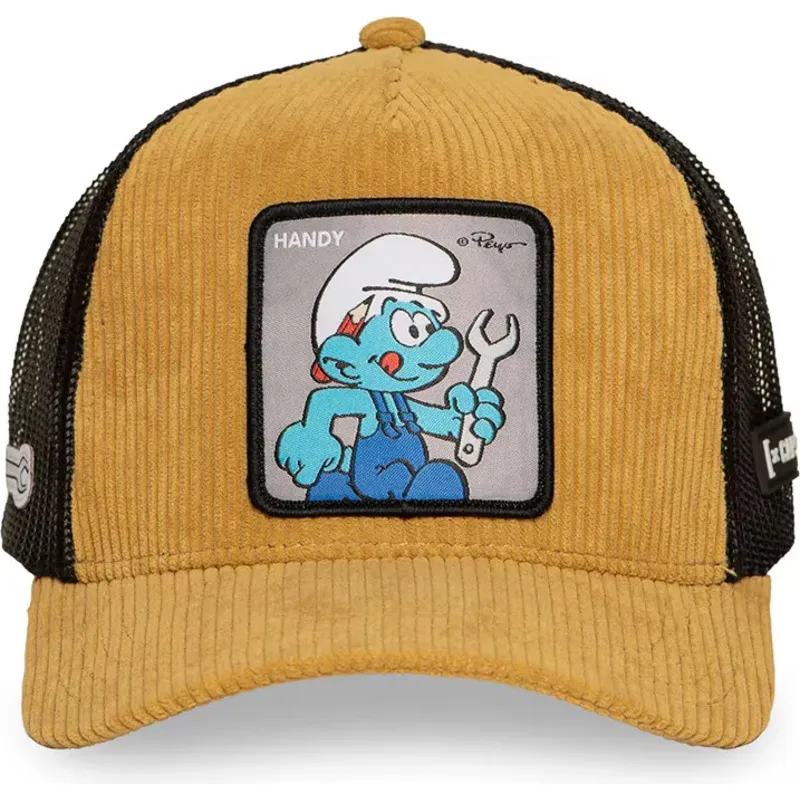 trucker-keps-brun-och-svart-smurfen-fixansen-smu-handy-smurfarna-fran-capslab