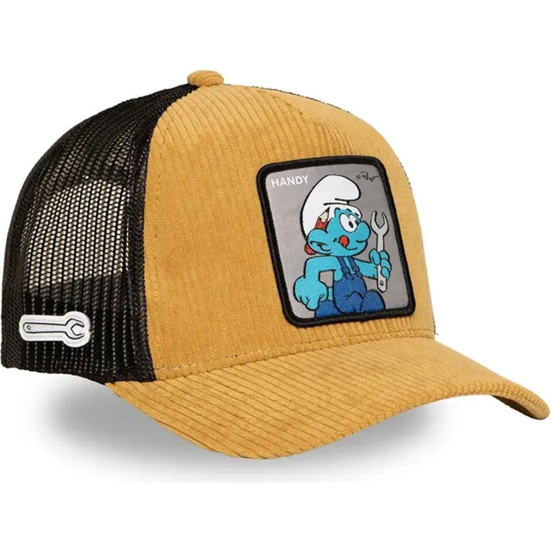 trucker-keps-brun-och-svart-smurfen-fixansen-smu-handy-smurfarna-fran-capslab