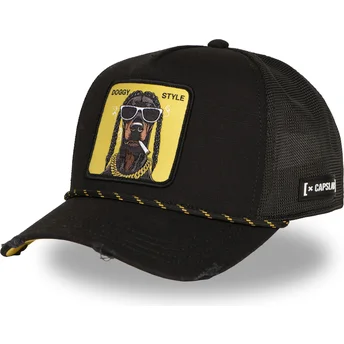 Cap zaoblená black snapback Hip Hop Dogz Capslab