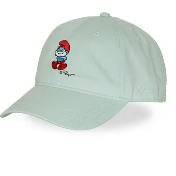 Grön böjd justerbar keps Pappa Smurf SMU2 PAPB Smurfarna från Capslab