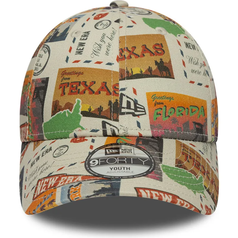 bojd-flerfargad-justerbar-keps-for-barn-9forty-location-all-over-print-fran-new-era