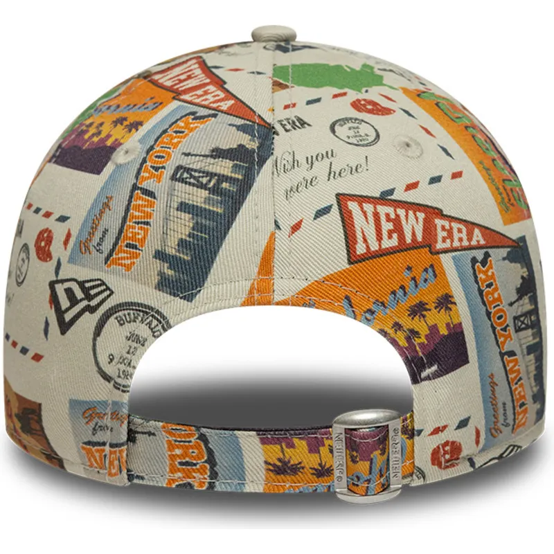 bojd-flerfargad-justerbar-keps-for-barn-9forty-location-all-over-print-fran-new-era