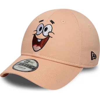 Gebogene rosa verstellbare Kappe für Kinder 9FORTY Face Patricio Estrella SpongeBob von New Era