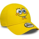 new-era-curved-brim-youth-9forty-face-spongebob-squarepants-yellow-adjustable-cap