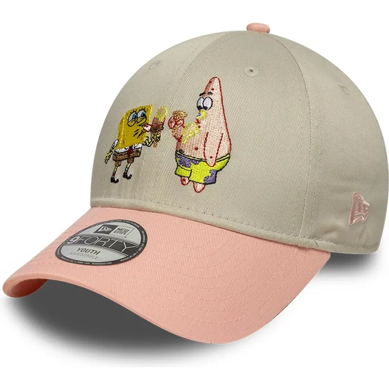 cepice-zaoblena-vicebarevna-snapback-pro-deti-9forty-spongebob-a-patrik-hvezda-new-era