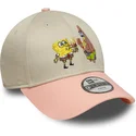 cepice-zaoblena-vicebarevna-snapback-pro-deti-9forty-spongebob-a-patrik-hvezda-new-era