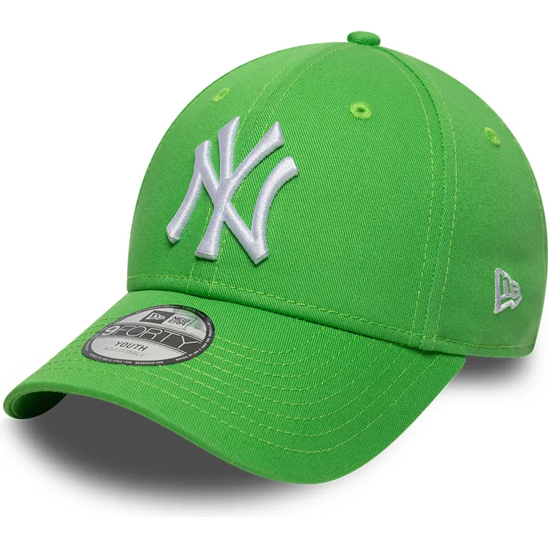 cepice-zaoblena-zelena-nastavitelny-pro-deti-9forty-essential-new-york-yankees-mlb-new-era