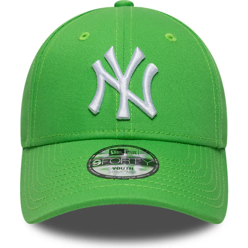 cepice-zaoblena-zelena-nastavitelny-pro-deti-9forty-essential-new-york-yankees-mlb-new-era