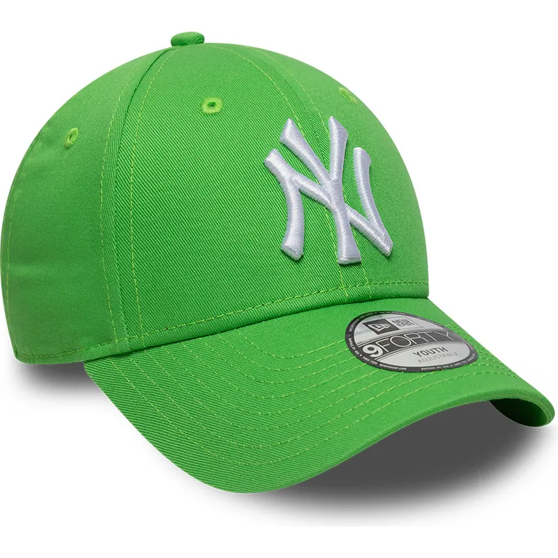 cepice-zaoblena-zelena-nastavitelny-pro-deti-9forty-essential-new-york-yankees-mlb-new-era