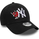 svart-justerbar-kurvad-keps-for-barn-9forty-icon-fran-new-york-yankees-mlb-av-new-era