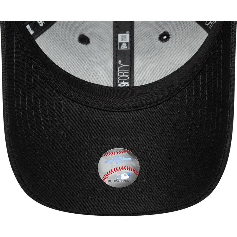 schwarze-gebogene-verstellbare-kappe-fur-kinder-9forty-icon-von-new-york-yankees-mlb-von-new-era