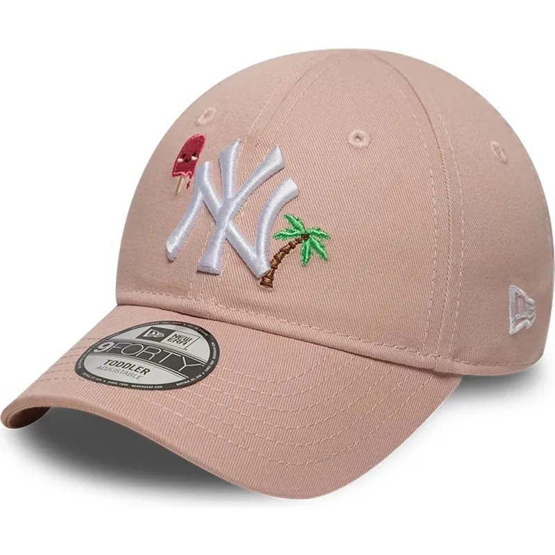 cepice-zaoblena-ruzova-nastavitelny-pro-deti-9forty-summer-icon-new-york-yankees-mlb-new-era
