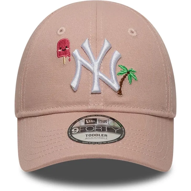 cepice-zaoblena-ruzova-nastavitelny-pro-deti-9forty-summer-icon-new-york-yankees-mlb-new-era