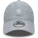 cepice-zaoblena-namornicka-modra-nastavitelny-9twenty-seersucker-new-york-yankees-mlb-new-era