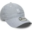 cepice-zaoblena-namornicka-modra-nastavitelny-9twenty-seersucker-new-york-yankees-mlb-new-era