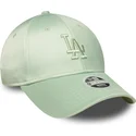 cepice-zaoblena-zelena-nastavitelny-9forty-bow-back-satin-los-angeles-dodgers-mlb-new-era