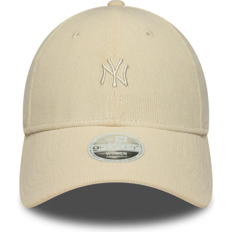 bojd-beige-justerbar-keps-for-dam-9forty-mini-cord-fran-new-york-yankees-mlb-av-new-era