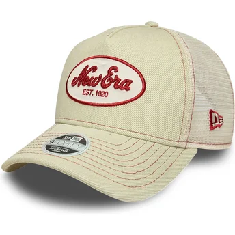 Cap zaoblená beige snapback 9FORTY M-Crown New Era