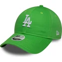 new-era-curved-brim-women-9twenty-league-essential-midi-los-angeles-dodgers-mlb-green-adjustable-cap