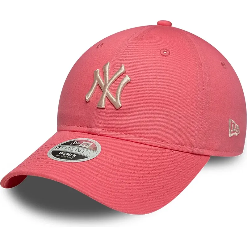 cepice-zaoblena-ruzova-nastavitelny-pasek-9twenty-league-essential-midi-new-york-yankees-mlb-new-era
