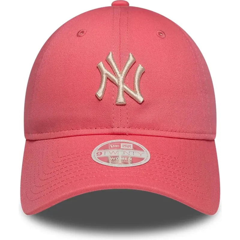 cepice-zaoblena-ruzova-nastavitelny-pasek-9twenty-league-essential-midi-new-york-yankees-mlb-new-era