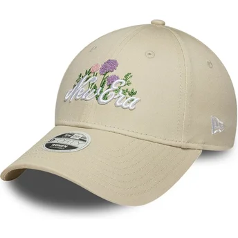 Čepice zaoblená béžová nastavitelný 9FORTY Beaded New Era