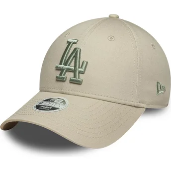 Čepice zaoblená béžová nastavitelný 9FORTY League Essential Los Angeles Dodgers MLB New Era