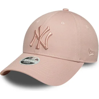 Cap zaoblená pink adjustable strap 9FORTY League Essential New York Yankees MLB New Era