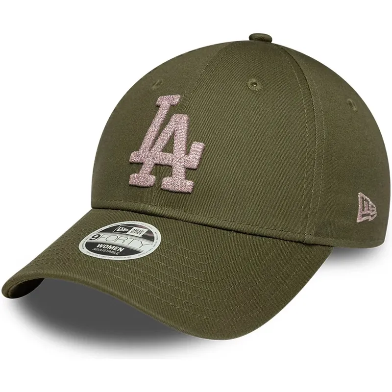 gron-kurvad-justerbar-keps-for-dam-9forty-metallic-fran-los-angeles-dodgers-mlb-av-new-era